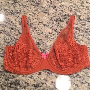 VS Sheer Orange Bra